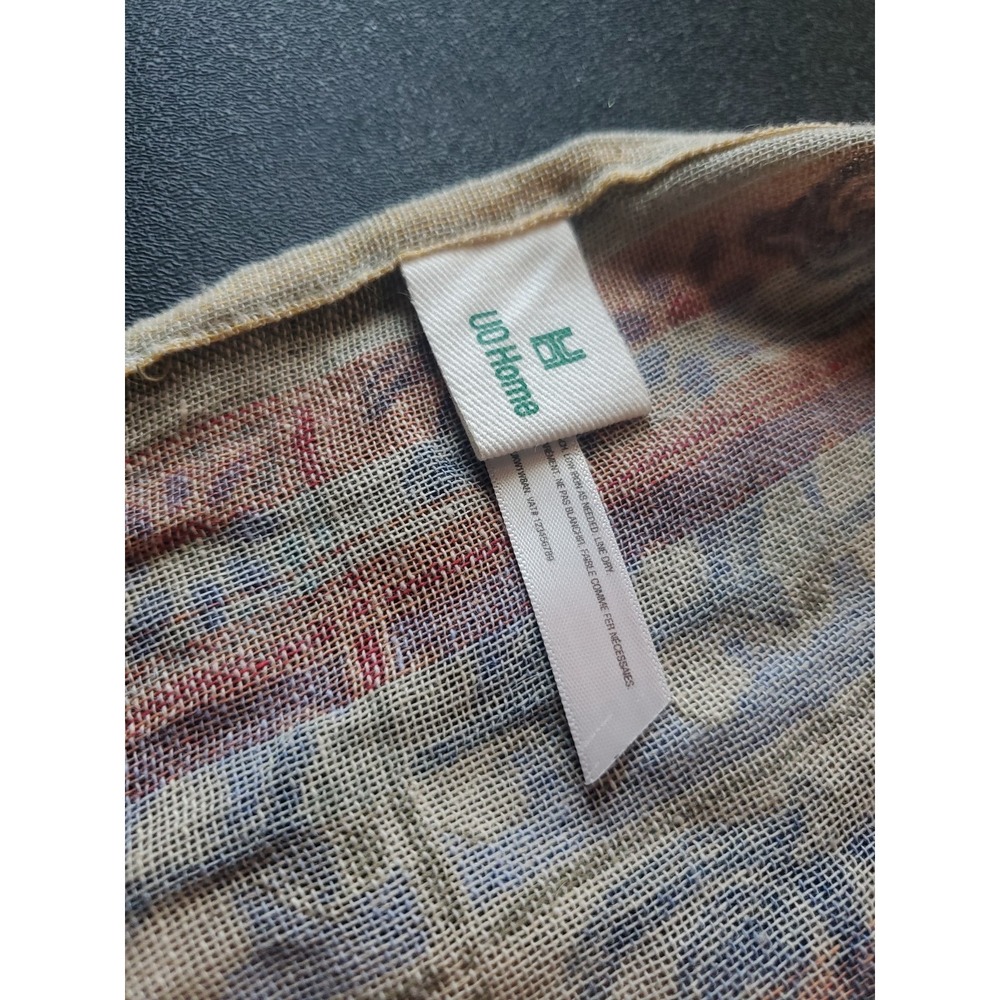 UO Home Urban Outfitters 100% Pure Cotton Woven Lightweight Fringe Throw 70x72 - Picture 4 of 7